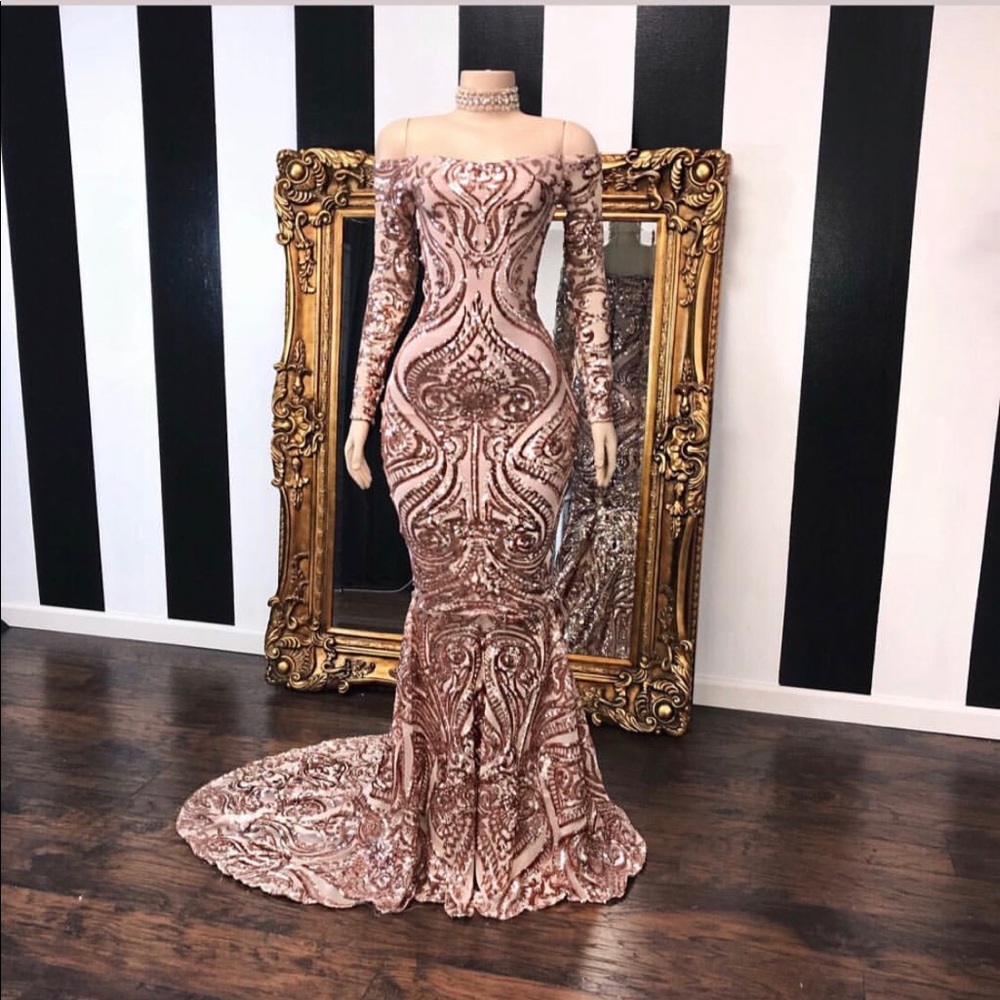 Rose Gold Prom Dress